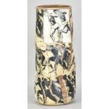 MARTIN MOHWALD (born 1954); a tall earthenware altered vessel decorated with image transfers of