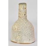 KATRINA PECHAL (born 1964); a stoneware bottle covered in sea green/mauve volcanic glaze,