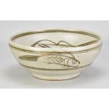 MICHAEL CARDEW (1901-1983) for Wenford Bridge Pottery; a stoneware bowl covered in pale grey glaze