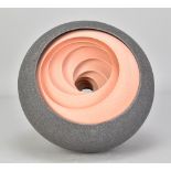 MATTHEW CHAMBERS (born 1982); 'Orange Twist 1'; a stoneware sculpture with oxides and stains,