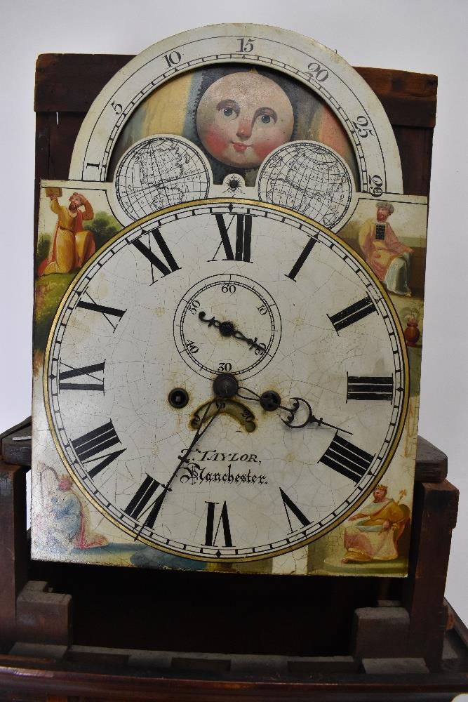 T. TAYLOR OF MANCHESTER; an early Victorian mahogany eight day longcase clock, the painted dial with - Image 2 of 3