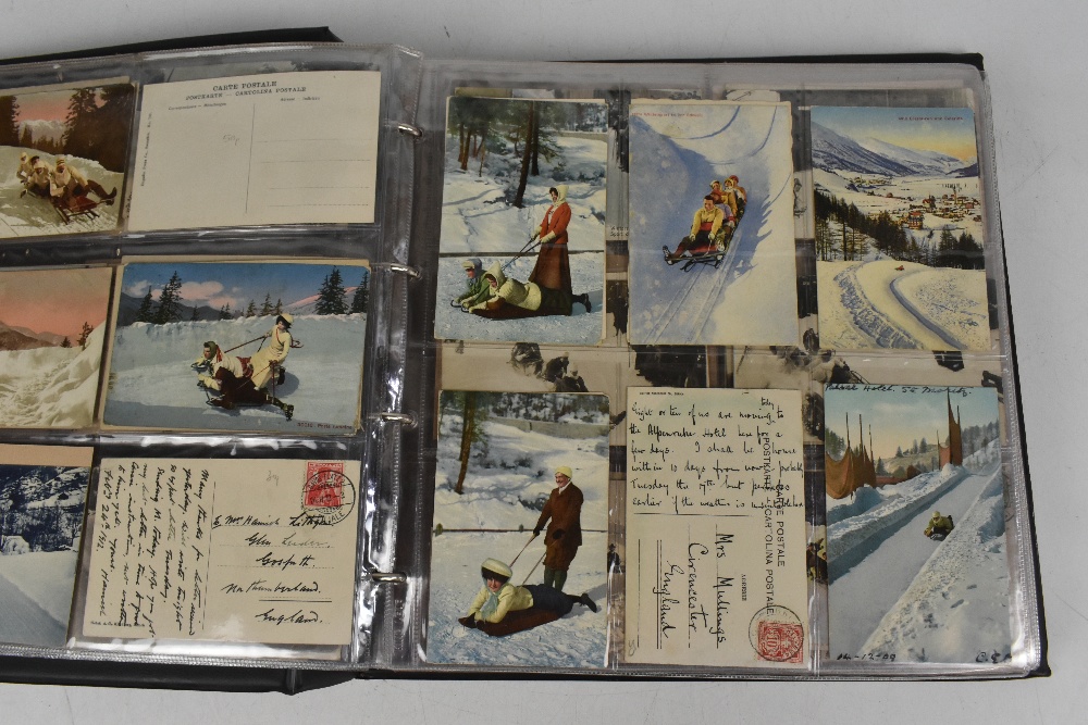 A collection of 230+ early 20th century and later British and European skiing postcards, to - Image 5 of 10