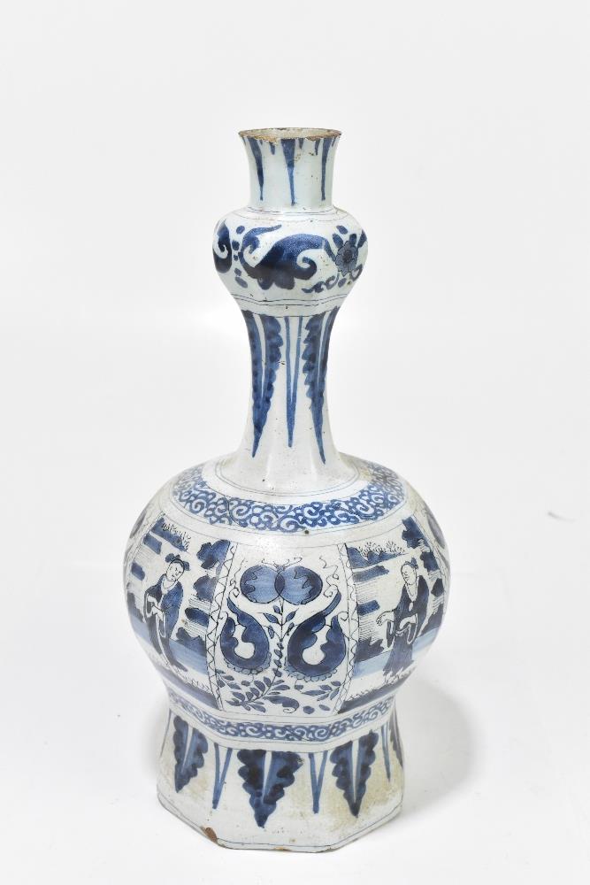 An 18th century Delft Dutch tulip vase, height 30cm.Additional InformationGlaze chipping throughout, - Image 3 of 5