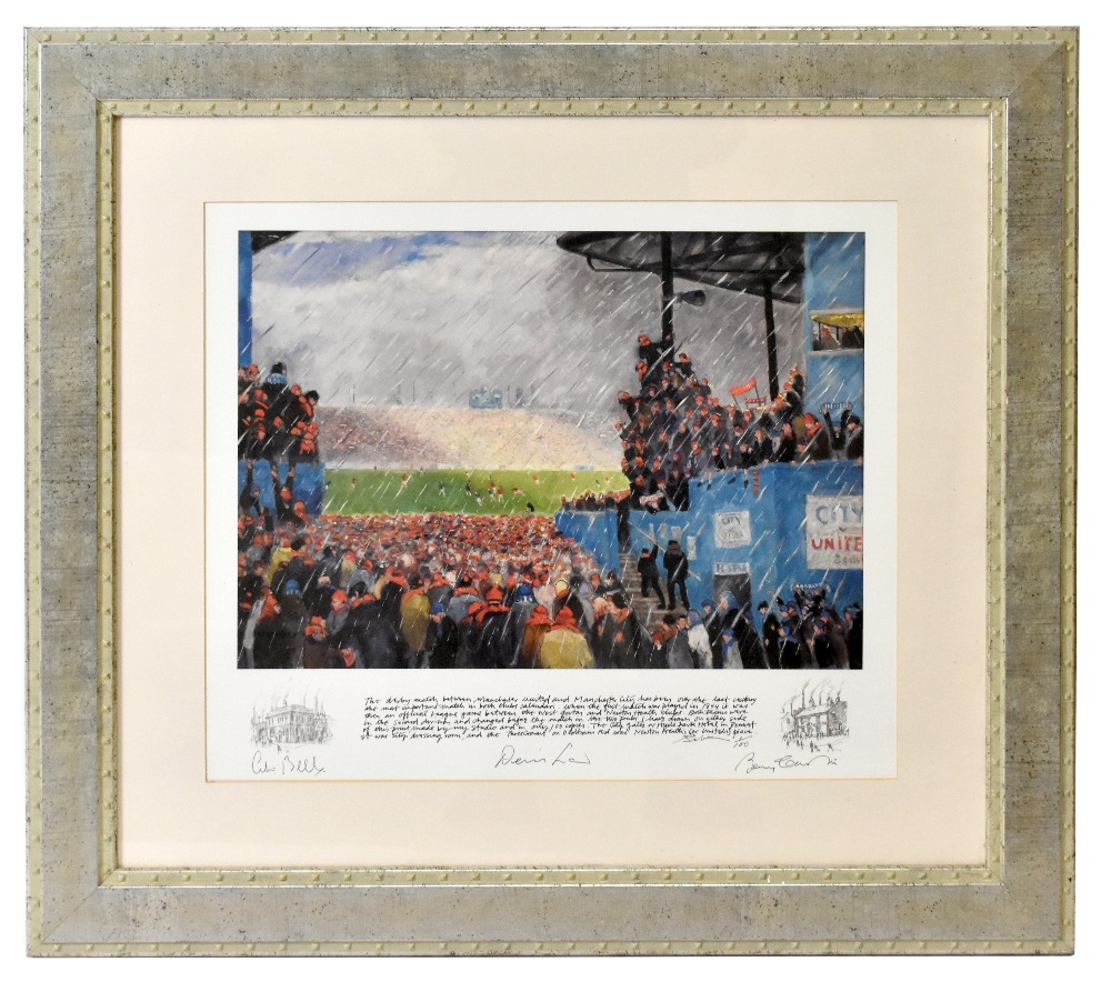 HAROLD FRANCIS RILEY DL (born 1934); a multi-signed limited edition colour print, 'The Derby