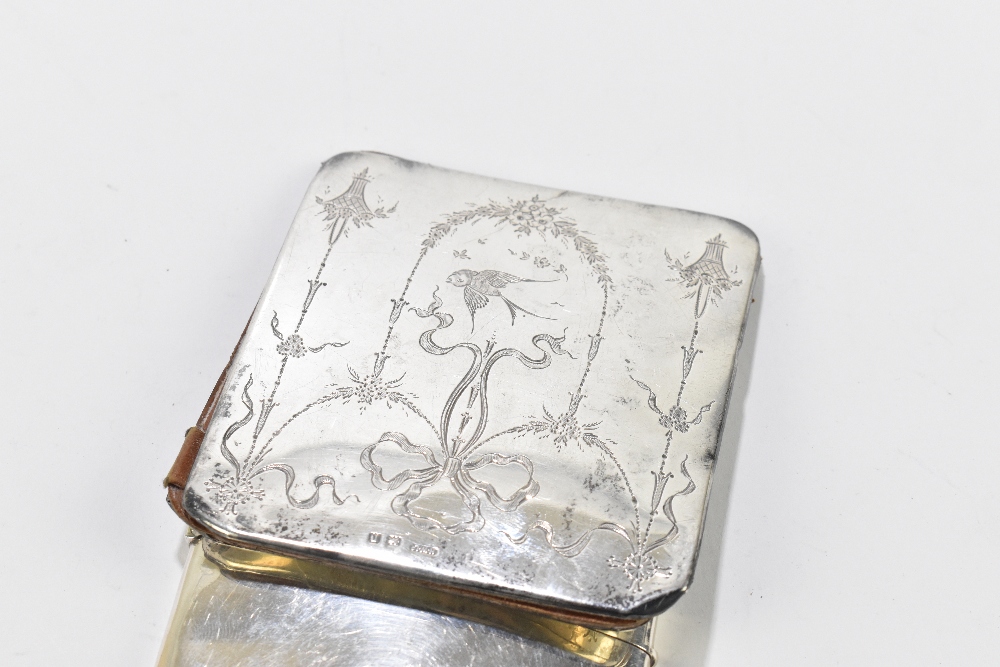 HENRY WILLIAMSON LTD; a George V hallmarked silver wallet of shaped rectangular form, with chased - Image 2 of 3