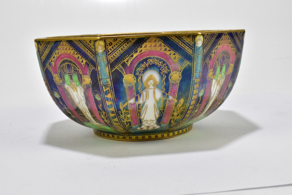 DAISY MAKEIG-JONES FOR WEDGWOOD; an octagonal bowl decorated in the 'Angels' pattern, Z4968, - Image 7 of 13