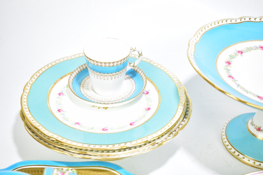 MINTON, a late 19th century blue and white and gilt part tea service, comprising two sandwich - Image 3 of 16