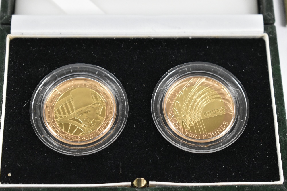 THE ROYAL MINT; a United Kingdom £2 gold proof set 2006, Brunel The Man and his Achievements, - Image 2 of 3