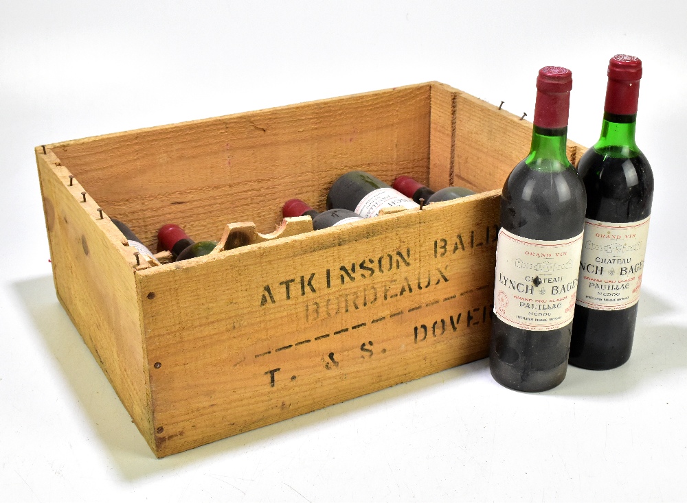 RED WINE; seven bottles of Chateau Lynch-Bages, Pauillac, 1975.