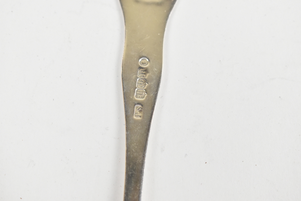 A Russian silver gilt and cloisonné enamel detailed coffee spoon, length 11.5cm, also a Victorian ' - Image 2 of 3