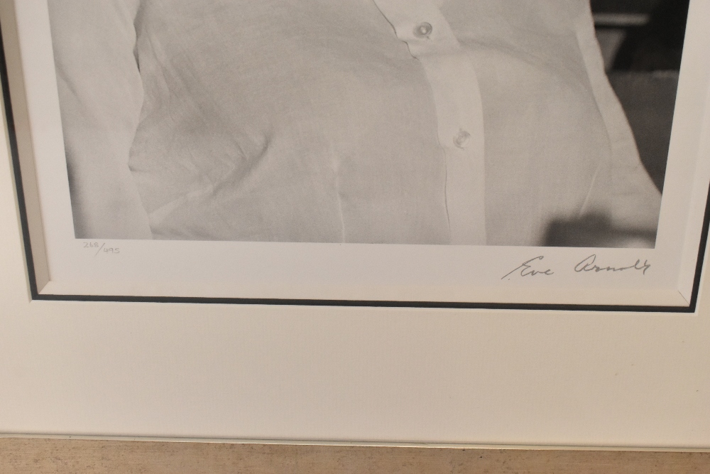 AFTER EVE ARNOLD; a reproduced black and white coloured print, 'Marilyn Monroe', with facsimile - Image 3 of 4
