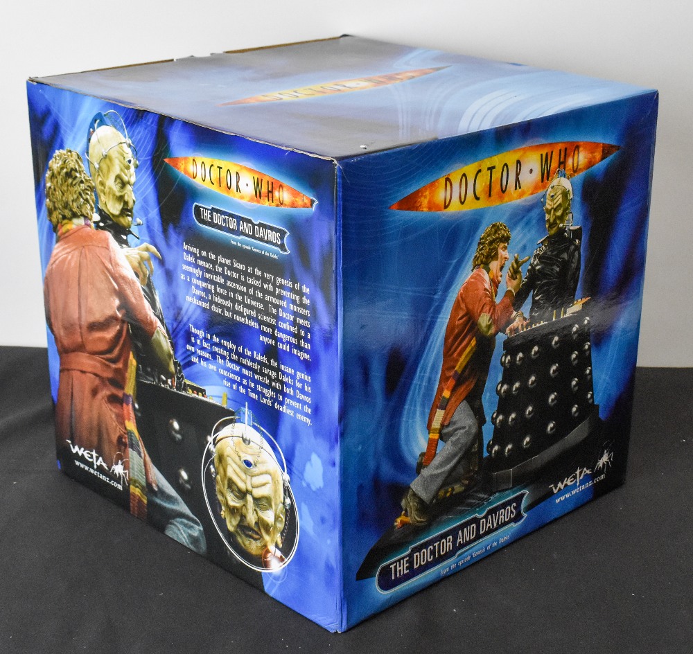 WETA; a boxed figure The Doctor and Davros from the Dr Who series.