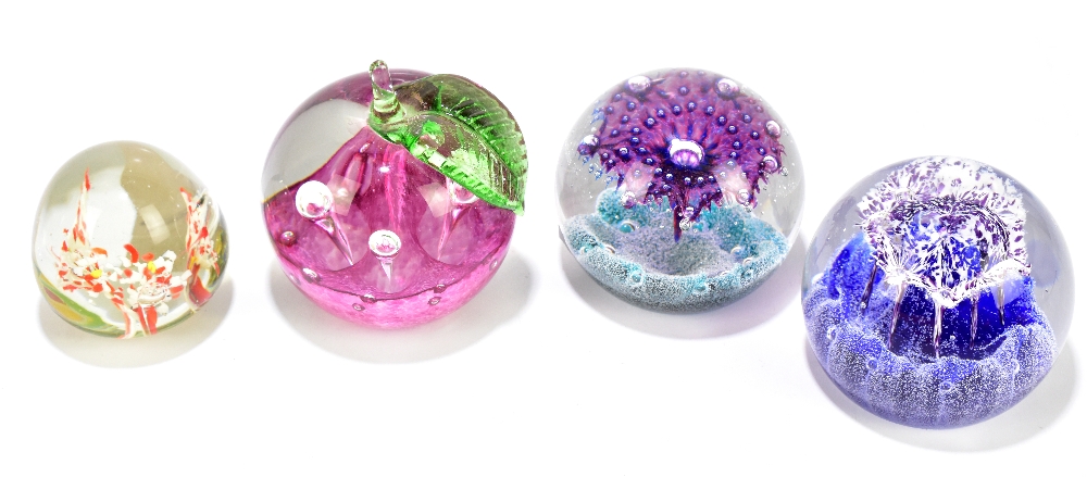 CAITHNESS; three contemporary glass paperweights, comprising 'Fountain', 'Marquee' and 'Windfall',