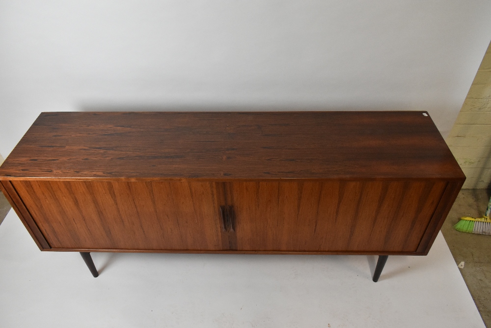 A 1970s Danish rosewood sideboard, with two sliding doors, height 80cm, length 190cm, depth 47cm. - Image 2 of 4