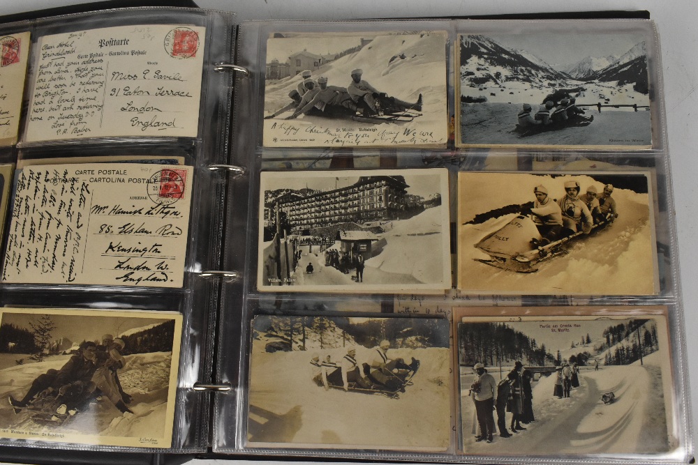 A collection of 230+ early 20th century and later British and European skiing postcards, to - Image 4 of 10