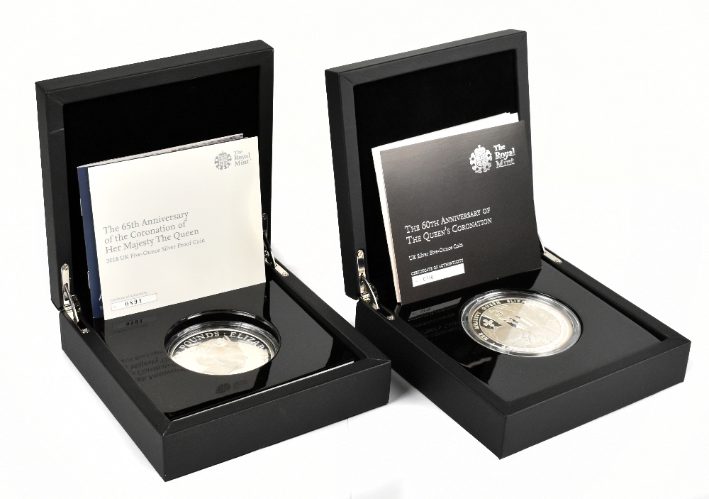 THE ROYAL MINT; two limited edition £10 silver proof coins, comprising The 60th Anniversary of the