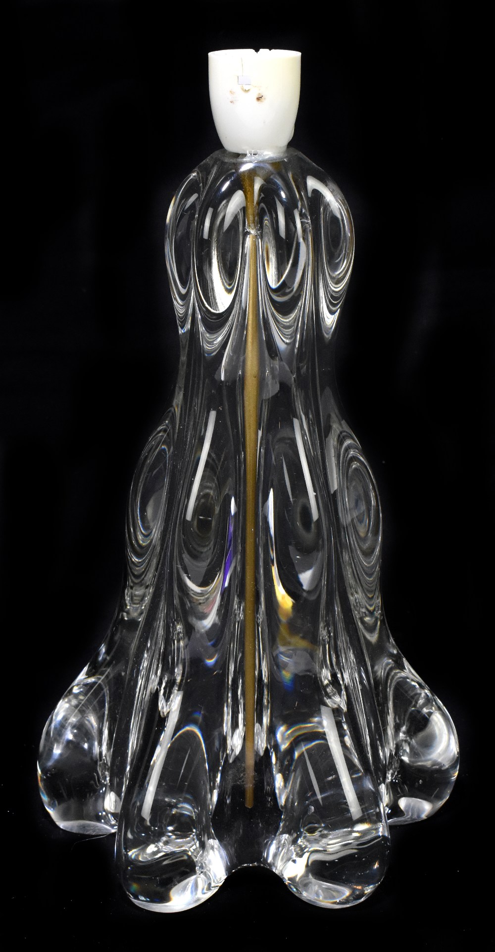 A water droplet glass lamp, height 32cm.