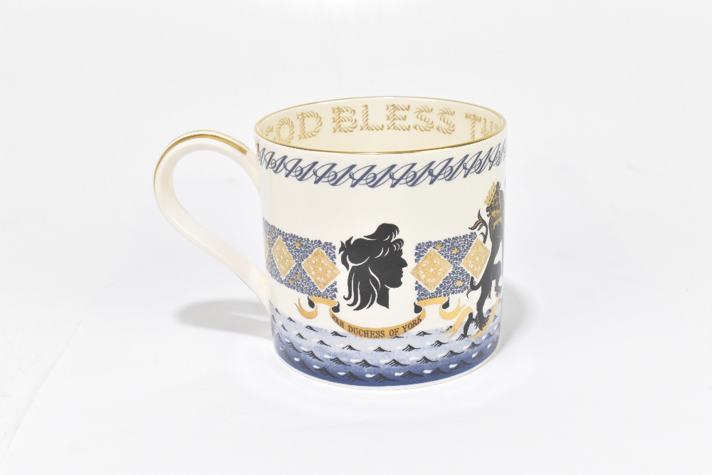 A Staffordshire character jug of Poseidon, height 26cm, with a commemorative Wedgwood mug. - Image 7 of 9