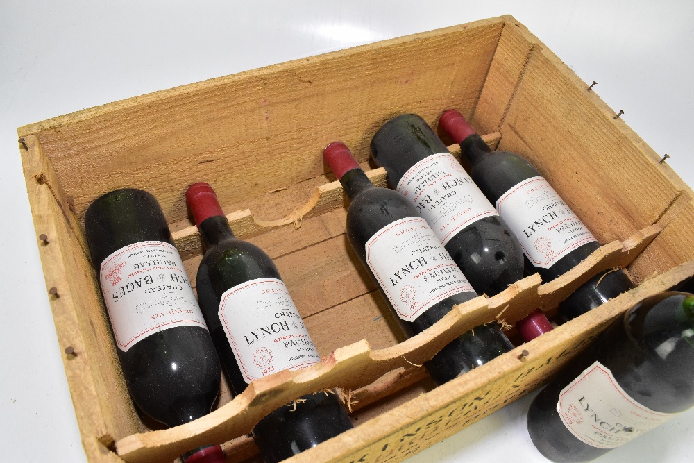 RED WINE; seven bottles of Chateau Lynch-Bages, Pauillac, 1975. - Image 3 of 3