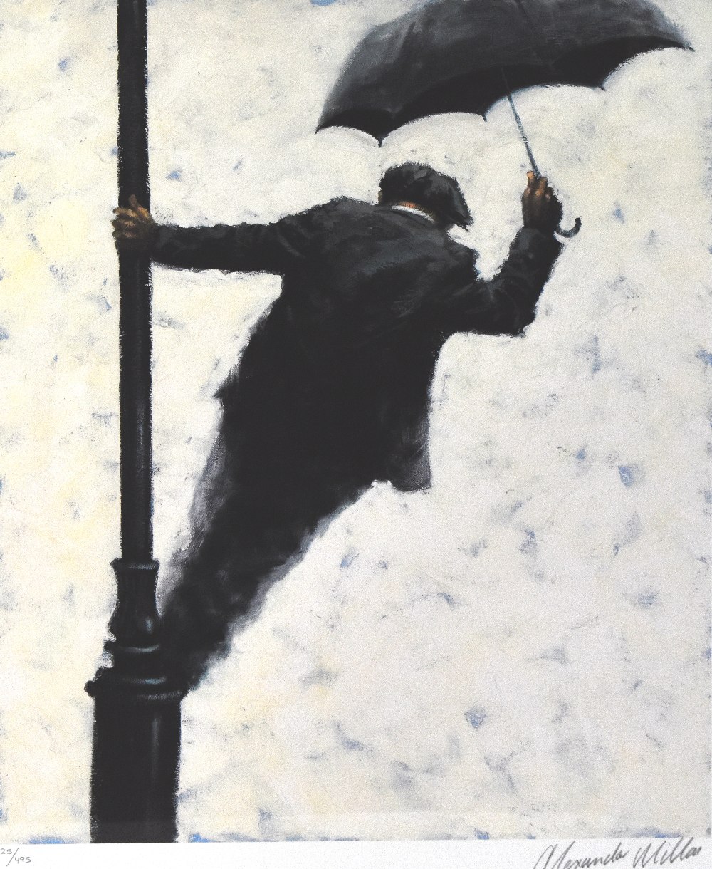 ALEXANDER MILLAR (born 1960); signed limited edition coloured print, 'Singing in the Rain', numbered - Image 2 of 4