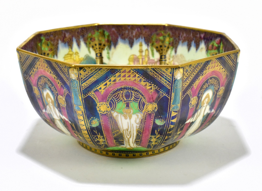 DAISY MAKEIG-JONES FOR WEDGWOOD; an octagonal bowl decorated in the 'Angels' pattern, Z4968,