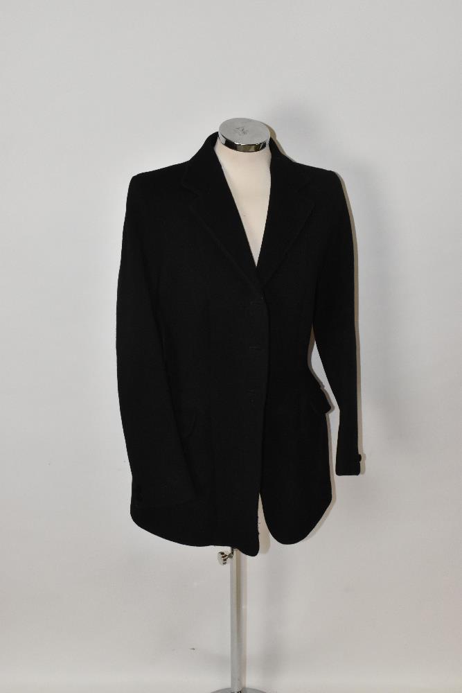 CALDENE; a lady's 100% wool black fitted fully lined riding jacket in original plastic jacket - Image 2 of 2