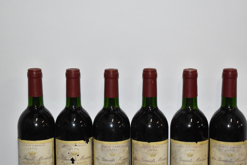 RED WINE; six bottles Des Grands Moines Lalande de Pomerol 1996, 75cl, 12.5%. - Image 2 of 3