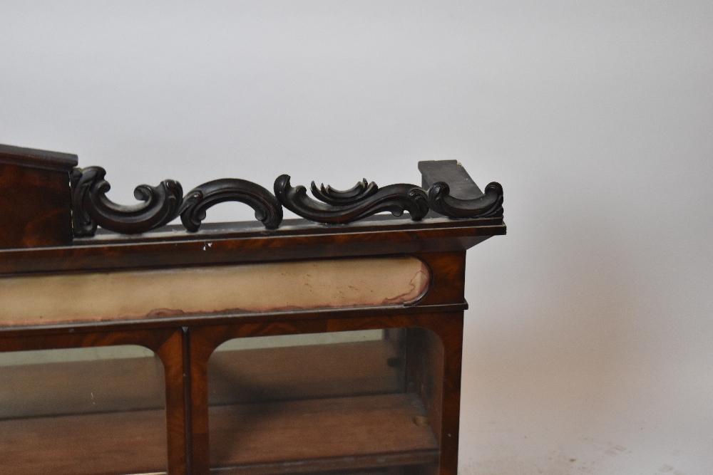 A set of Victorian mahogany wall mounted display shelves, probably originally from a shop, width - Image 3 of 4