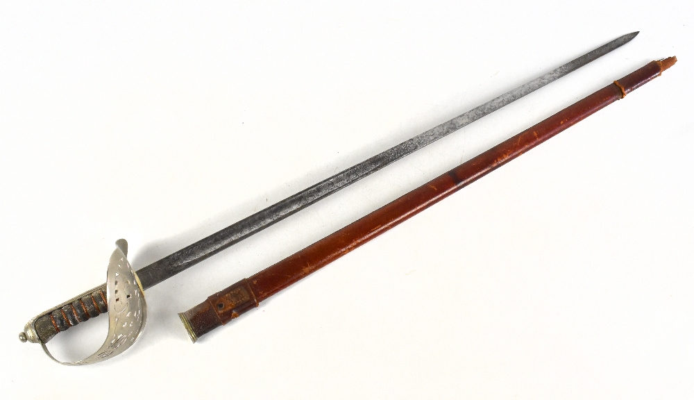 BOYTON & SONS CLARKENWELL; a George V Officer's sword, with 81cm acid etched blade, copper bound