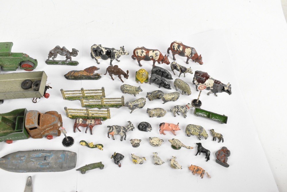 A selection of Britains and other die-cast farm animals and accessories, with a Dinky Commer, a - Image 2 of 3