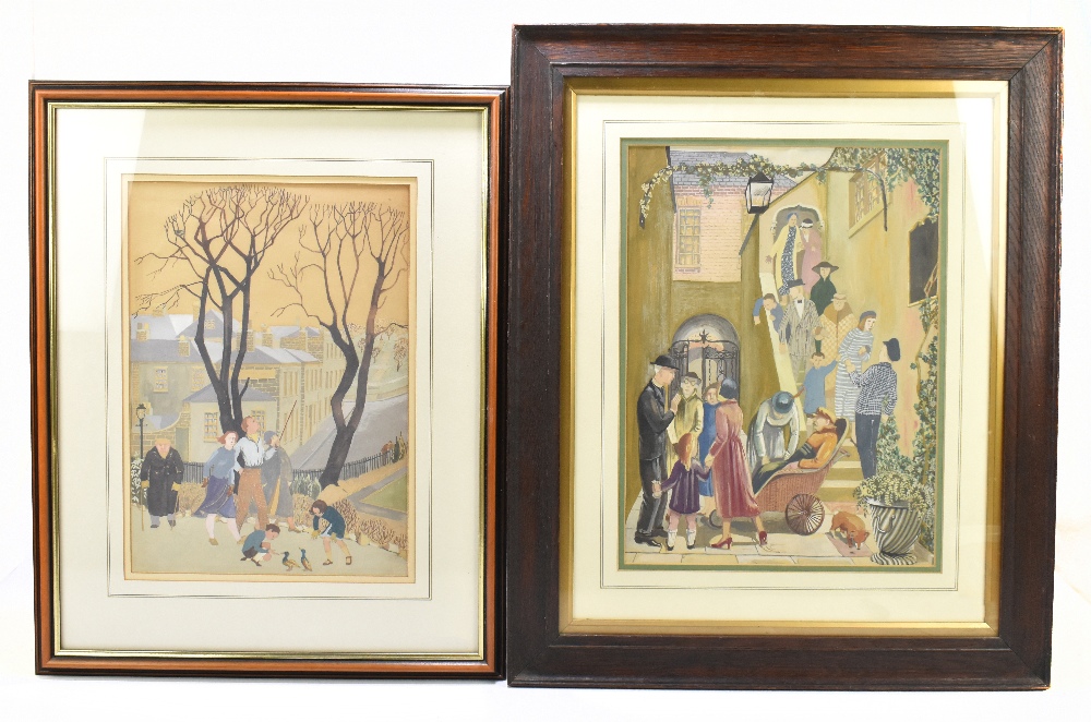 ENGLISH SCHOOL 20th CENTURY; gouache on paper, scenes in Macclesfield and Buxton, unsigned, the