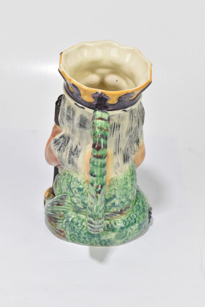 A Staffordshire character jug of Poseidon, height 26cm, with a commemorative Wedgwood mug. - Image 3 of 9