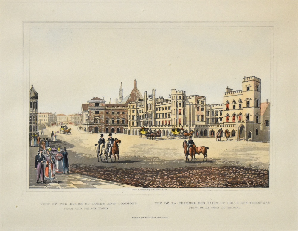 Six 19th century coloured engravings, all depicting various views of London, published by F. West, - Image 3 of 6