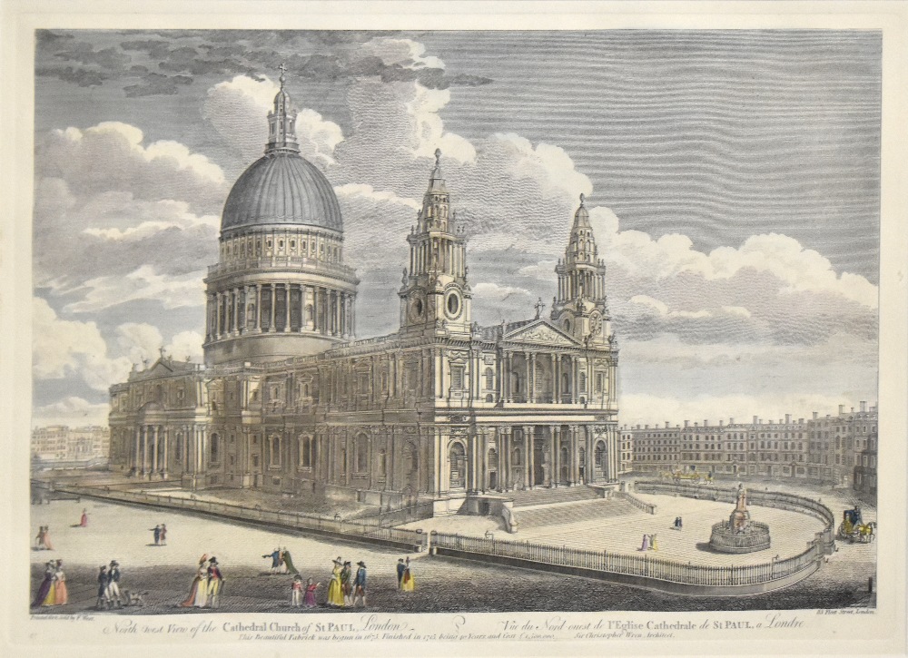 Six 19th century coloured engravings, all depicting various views of London, published by F. West, - Image 2 of 6