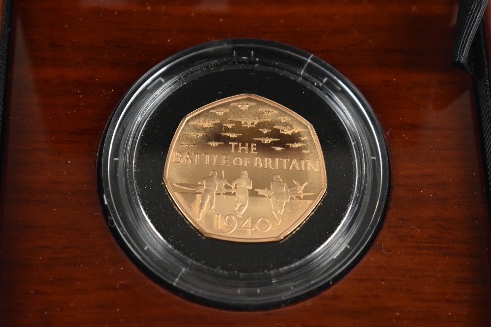 THE ROYAL MINT; the 75th Anniversary of the Battle of Britain 2015 50p gold proof coin, 916.7 - Image 2 of 3