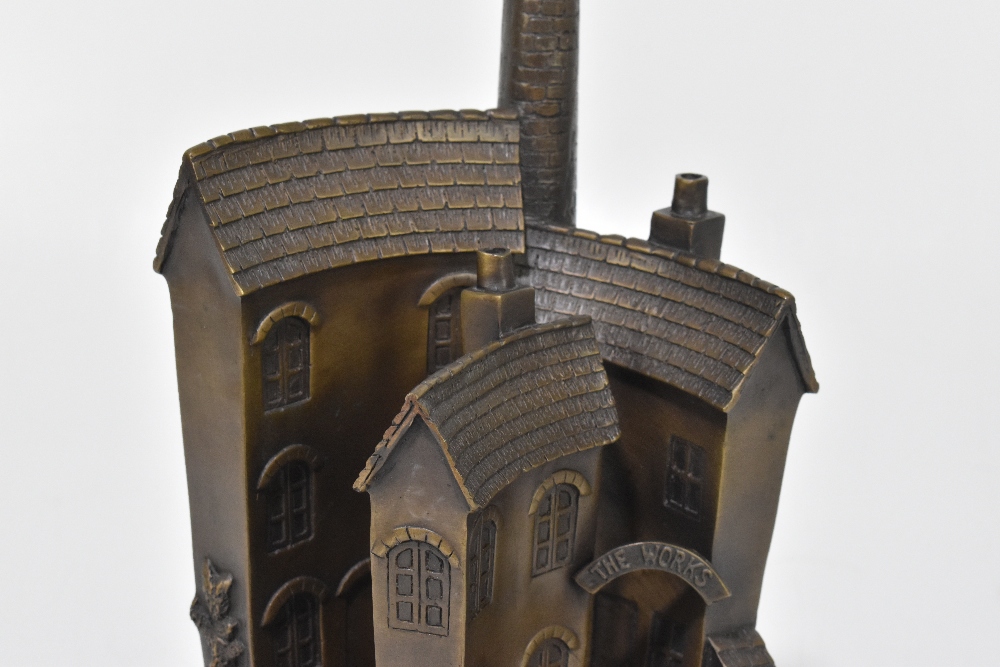 PAUL HORTON; a cast bronze limited edition sculpture, 'Homes & Hearts', numbered 41/75, height 30. - Image 2 of 4