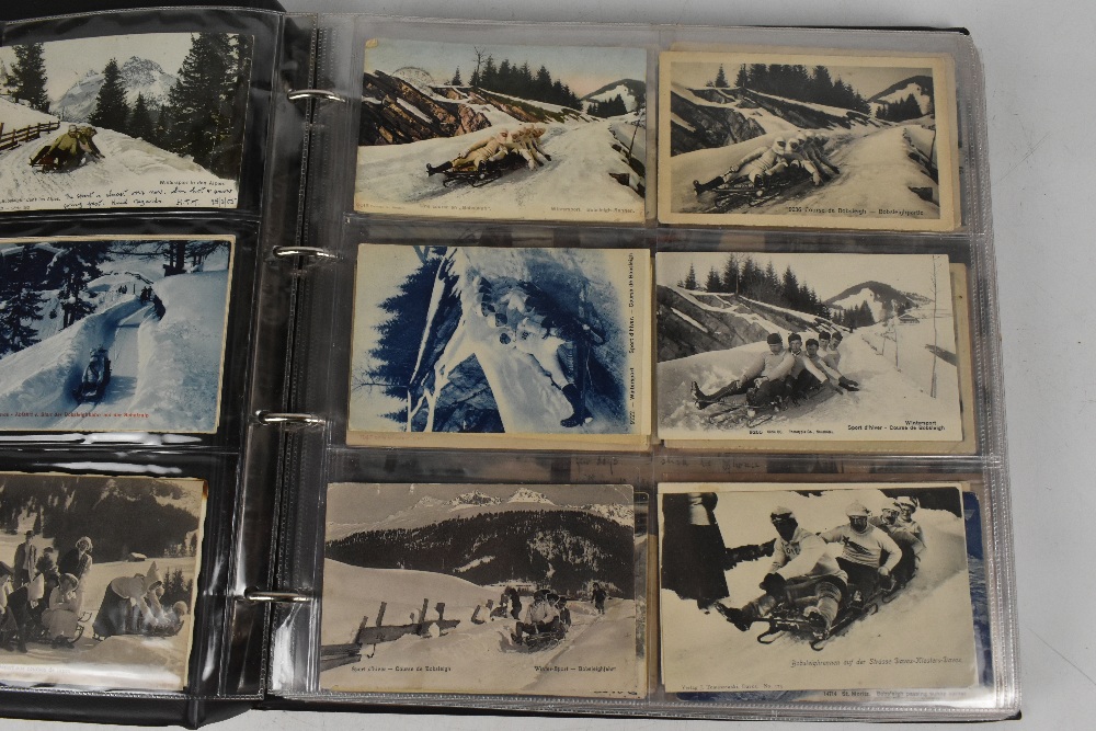 A collection of 230+ early 20th century and later British and European skiing postcards, to - Image 2 of 10