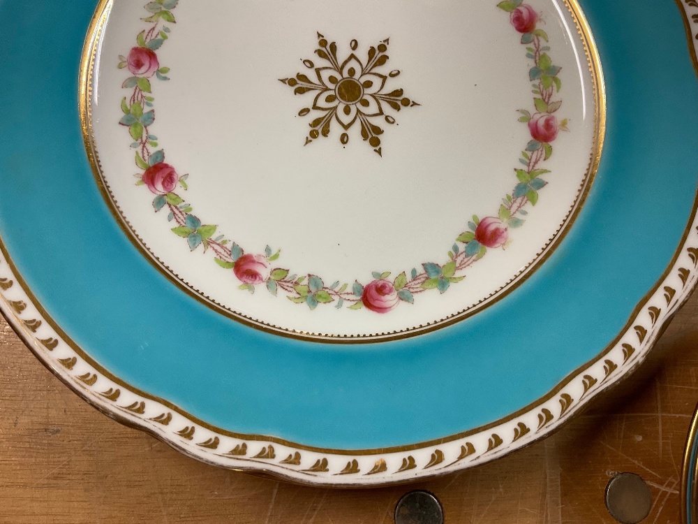 MINTON, a late 19th century blue and white and gilt part tea service, comprising two sandwich - Image 12 of 16