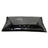 VBH; a black patent leather 'Stretch' clutch bag, 30 x 13cm, in original dustbagAdditional