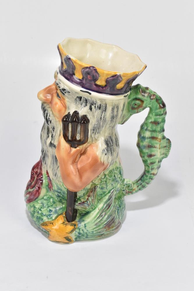 A Staffordshire character jug of Poseidon, height 26cm, with a commemorative Wedgwood mug. - Image 2 of 9