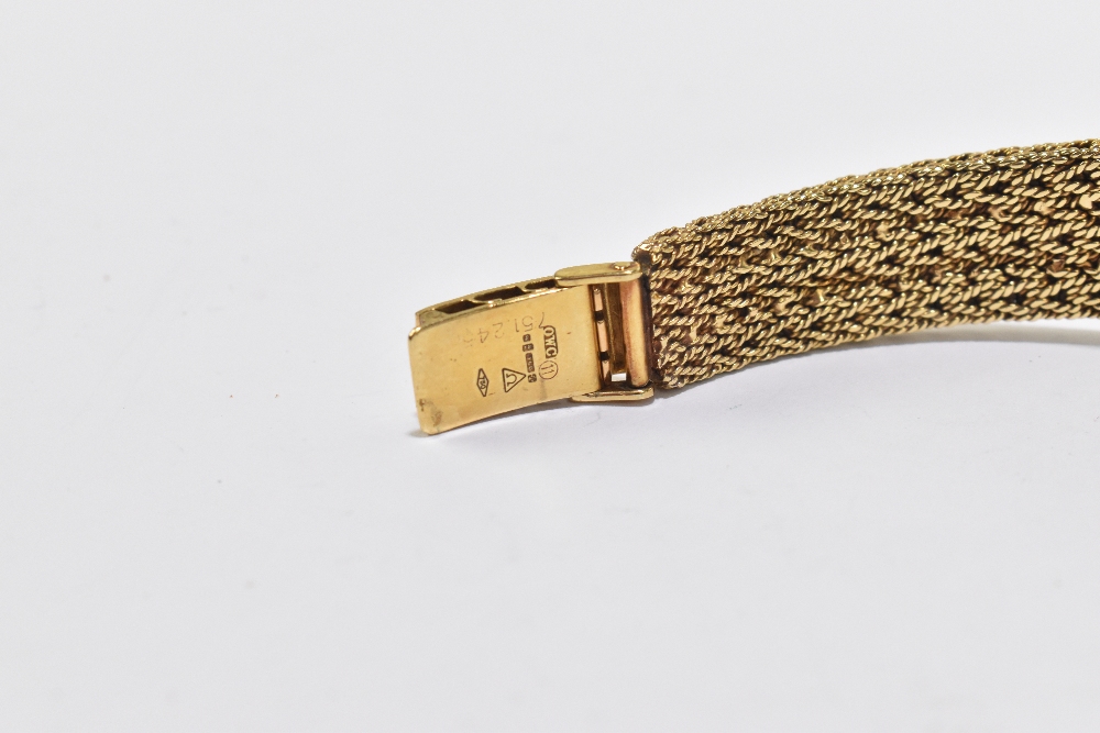 OMEGA; a lady's 18ct yellow gold De Ville wristwatch with integral textured bracelet and rounded - Image 4 of 4