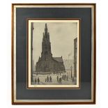 LAURENCE STEPHEN LOWRY RBA RA (1887-1976); pencil signed limited edition print, 'St Simon's Church',