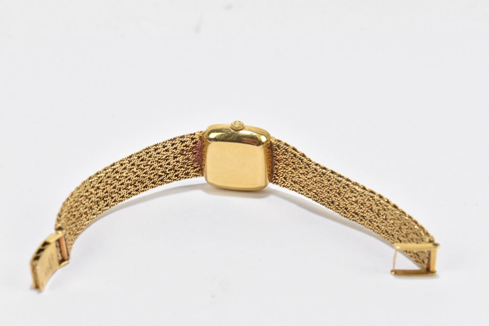 OMEGA; a lady's 18ct yellow gold De Ville wristwatch with integral textured bracelet and rounded - Image 3 of 4