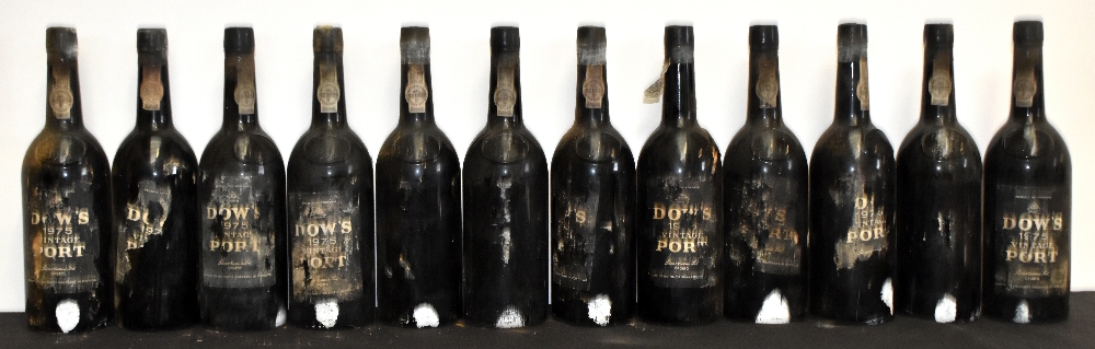 PORT; twelve bottles of Dow's 1975.