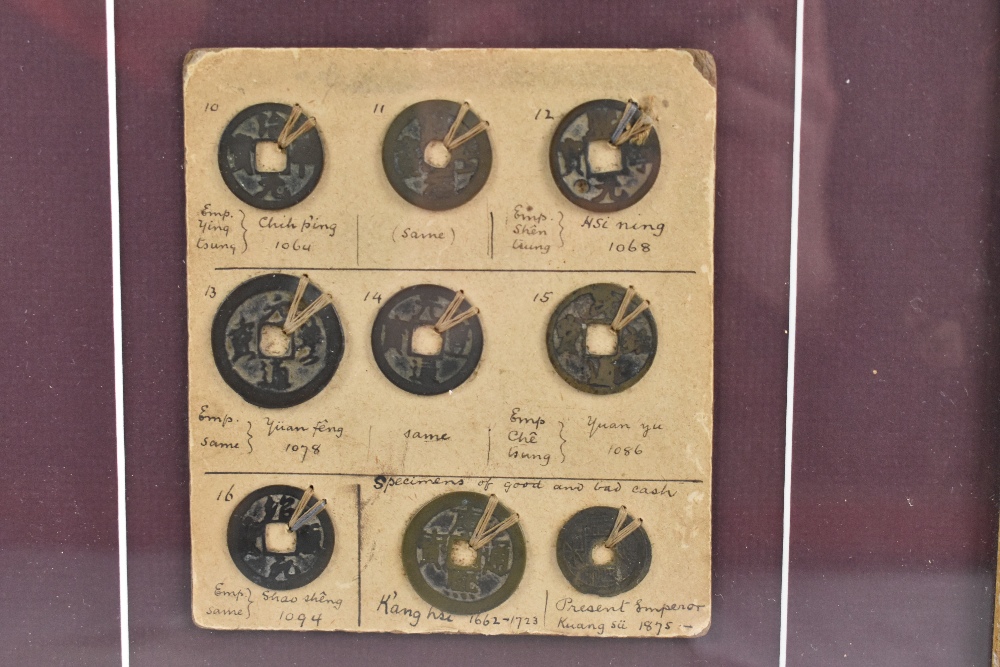 An unusual collection of eighteen Chinese Song (AD960-1126) Dynasty coins, set as two sets of - Image 3 of 3