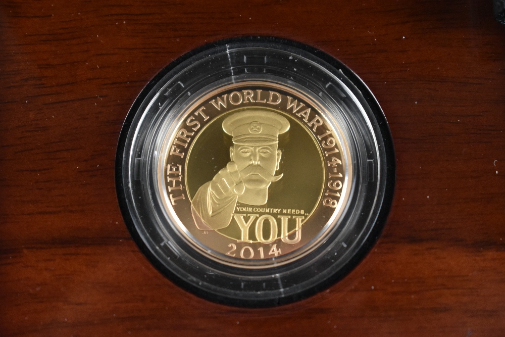 THE ROYAL MINT; 100th Anniversary of the First World War - Outbreak 2014 UK £2 gold proof coin, 22ct - Image 2 of 2