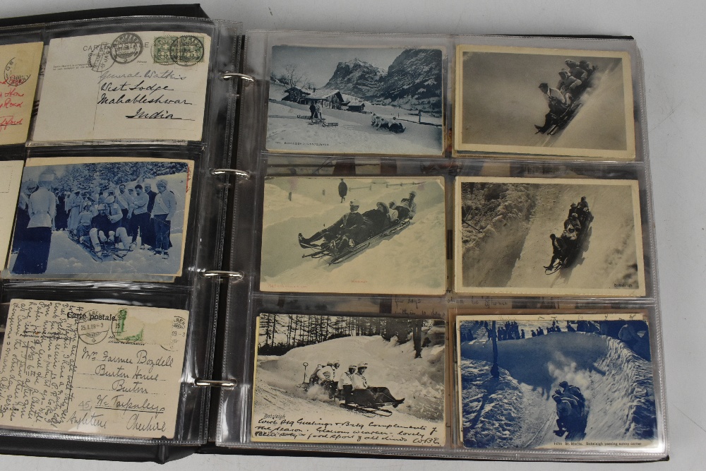 A collection of 230+ early 20th century and later British and European skiing postcards, to - Image 3 of 10