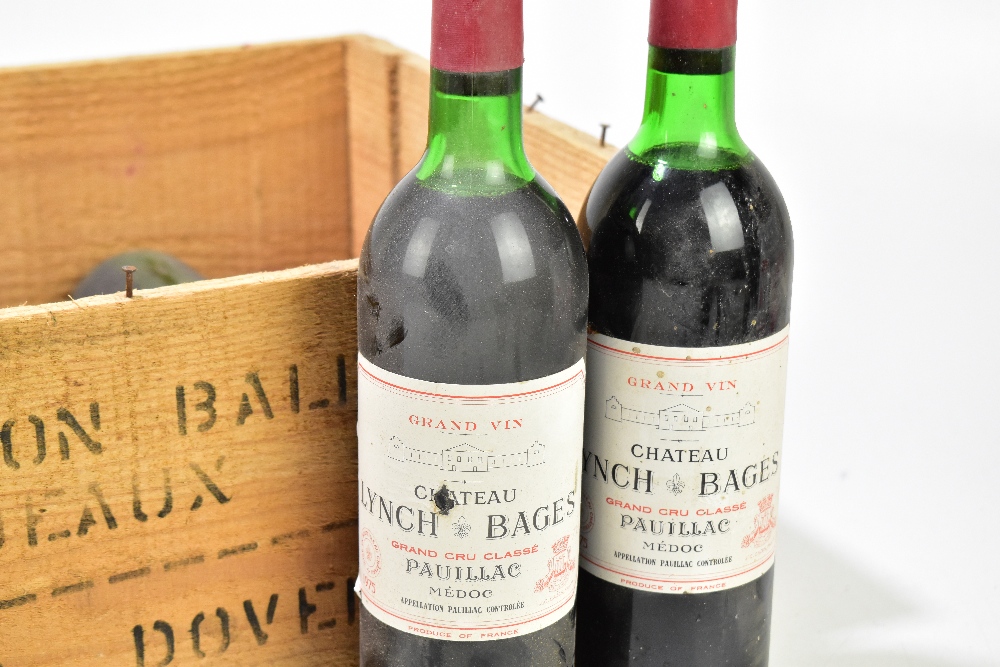 RED WINE; seven bottles of Chateau Lynch-Bages, Pauillac, 1975. - Image 2 of 3