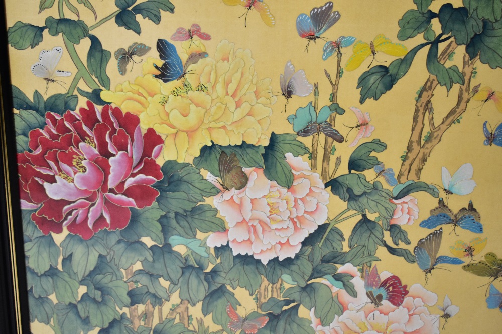 Two large decorative Chinese watercolours, one depicting one hundred boys at play, 85 x 51.5cm, - Image 4 of 7