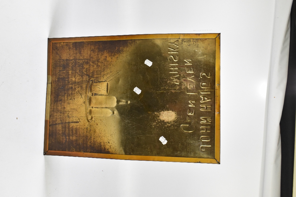 JOHN HAIG'S; an original advertising tin sign for John Haig's Glen Leven whisky, embossed with a - Image 6 of 8